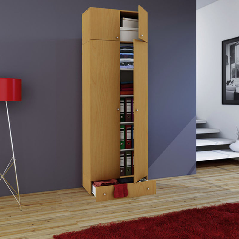 VCM Mehrzweckschrank Vandol I in Braun aus Holzwerkstoff, B/H/T: 39 x 238 x 70 cm - Bild 2
