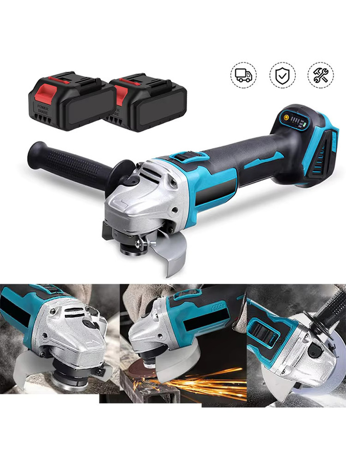 Makita Bürstenloser Elektrischer Winkelschleifer mit 3/4 Geschwindigkeiten für 18V Akku, Blau - Bild 6