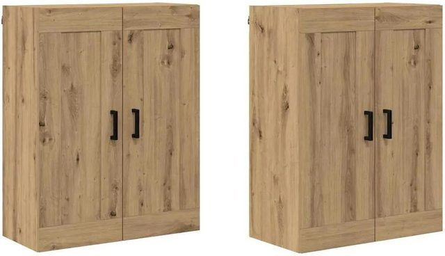 vidaXL Wandmontierte Schränke 2er Set Artisan-Eiche, Farbe Braun, B/T/H: 69,5 x 34 x 90 cm - Bild 1