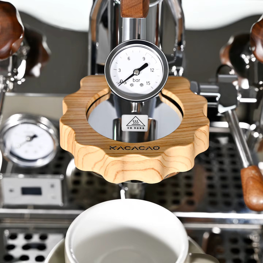 Kacacao Anti-Verbrühungs-Ring für E61 Kaffeemaschinen Braukopf Hitzeschild Barista-Werkzeug in Schwarz und Braun - Bild 3