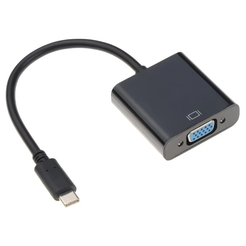 kebidumei USB-C auf VGA Adapterkabel in Schwarz für Laptop, MacBook und PC zur Verbindung mit Monitor oder Projektor - Bild 5