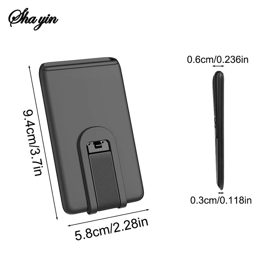 Universeller Silikon-Handykartenhalter in Schwarz als selbstklebende Kreditkarteninhaber-Tasche für iPhone und Samsung - Bild 4