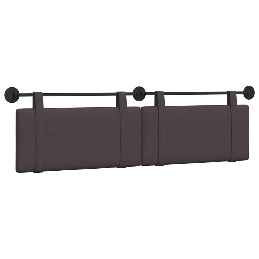 vidaXL Wandmontiertes Kopfteil in Dunkelbraun mit Stoffbezug, B/H/T: 190 x 55 x 5 cm - Bild 2