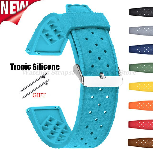 Uhrenarmband Tropic-Silikon, 20 mm, 22 mm, Unisex - Bild 1