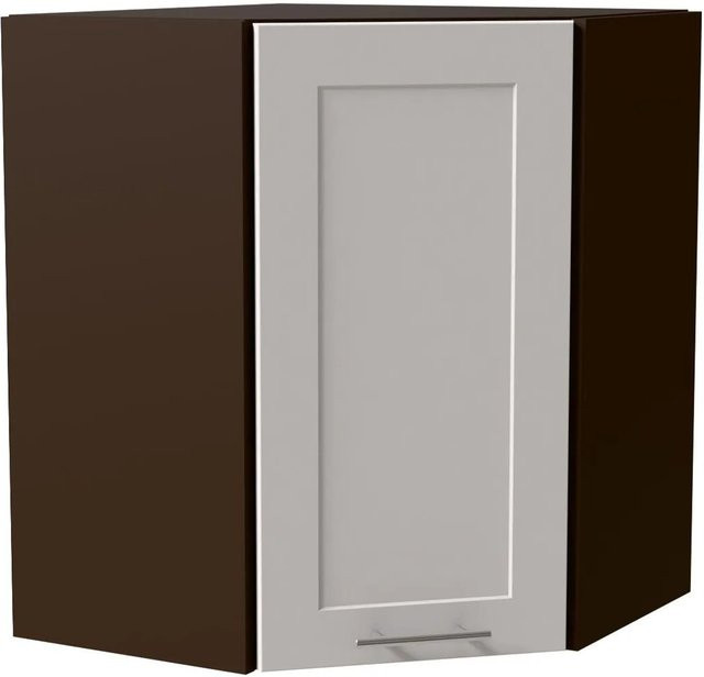 Feldmann-Wohnen Eckhängeschrank Oslo W10/60 in Lava und Weiß Matt mit Soft-Close-Türen, B/T/H: 60 x 60 x 72 cm - Bild 1