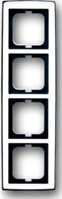 Busch-Jaeger 4-fach Rahmen in Chrom Silber B/H/T: 8,7 x 29,9 x 1,1 cm - Bild 1
