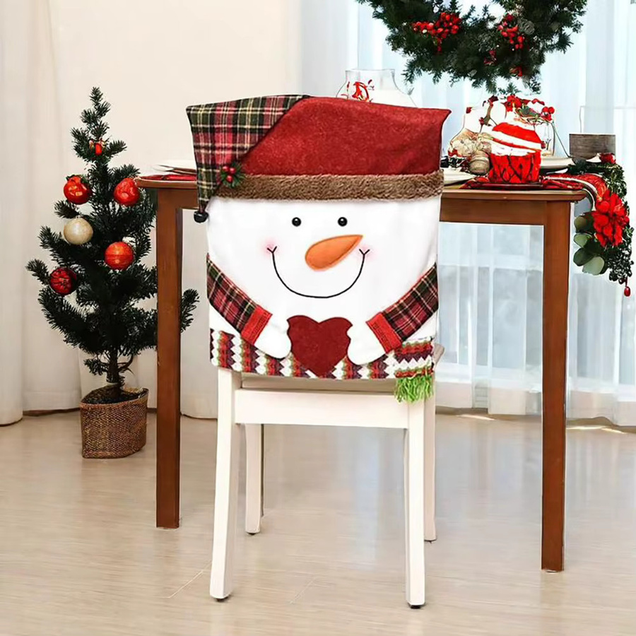 Aihogard Weihnachtsstuhlabdeckungen für Esszimmerstühle, Mehrfarbig, Textil - Bild 3