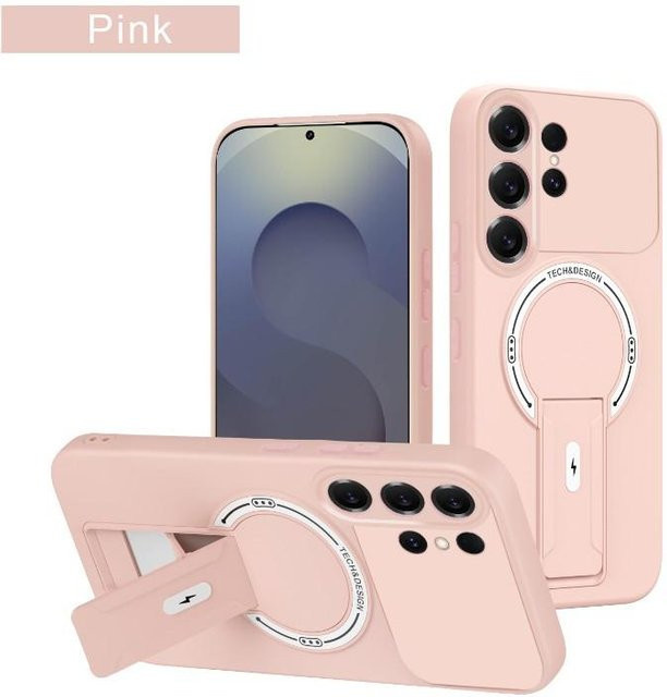 MagSafe Magnetische Kabellose Ladehalterung Handyhülle für Samsung Galaxy A56 A55 A54 A52 S26 S25 S24 S23 S22 Ultra Plus FE in Rosa - Bild 1