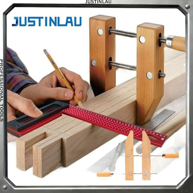 JUSTINLAU Holz-Handschraubzwinge verstellbare Parallelzwinge für die Holzbearbeitung in 6/8 Zoll - Bild 1