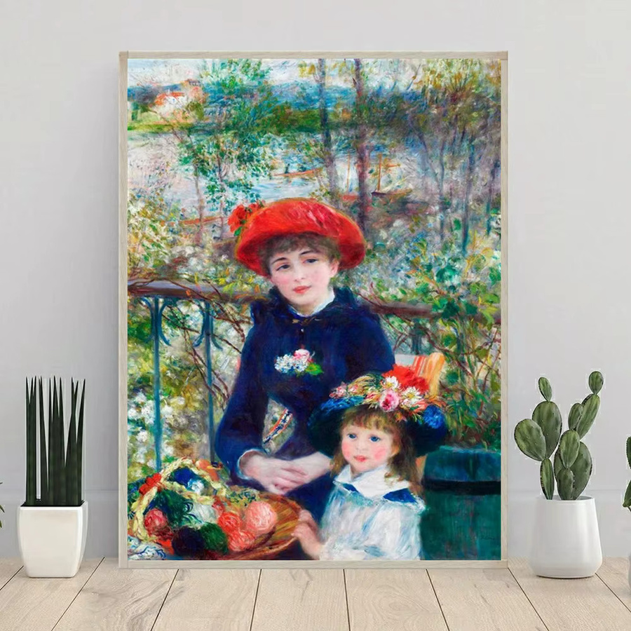 YUTTEE Wandkunst Poster Auguste Renoir und Claude Monet Porträt Tanz bei dem Moulin de la Galette Mehrfarbig B: 30,0 cm, H: 20,0 cm - Bild 2