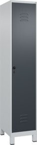 C+P Spind Classic PLUS Garderobenschrank mit 1 Abteil, Grau/Anthrazit, H x B x T: 195 x 40 x 50 cm - Bild 1