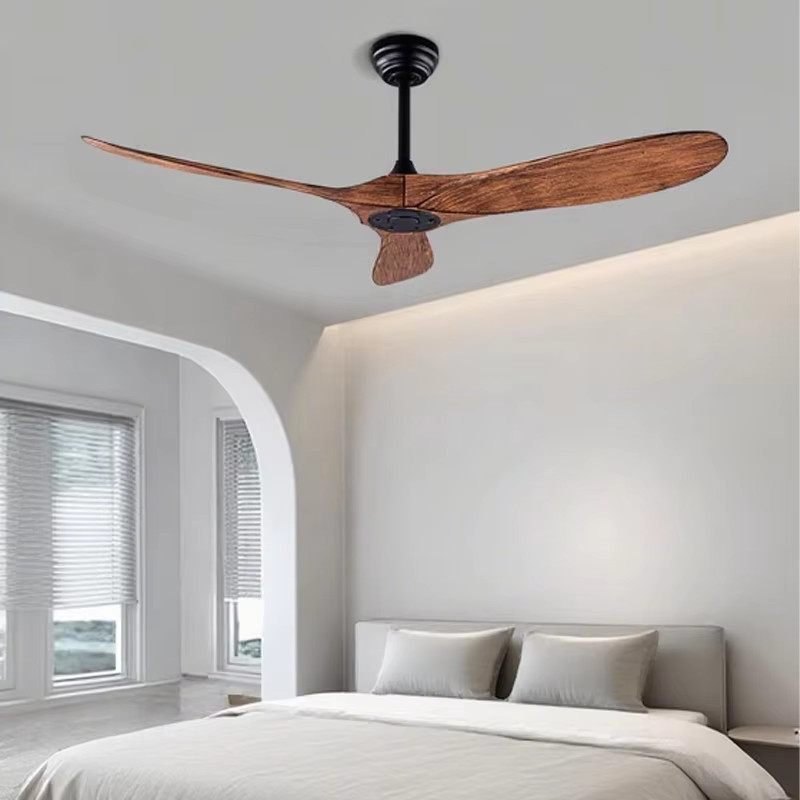 LINCCW Vintage Deckenventilator mit Fernbedienung in Braun, geräuscharm mit sechs einstellbaren Windgeschwindigkeiten für Wohnzimmer, Esszimmer und Schlafzimmer - Bild 3