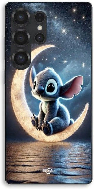 Maniacase Schutzhülle für Samsung Galaxy S25 Ultra Stitch Mond Sternennacht in Schwarz und Multicolour - Bild 1