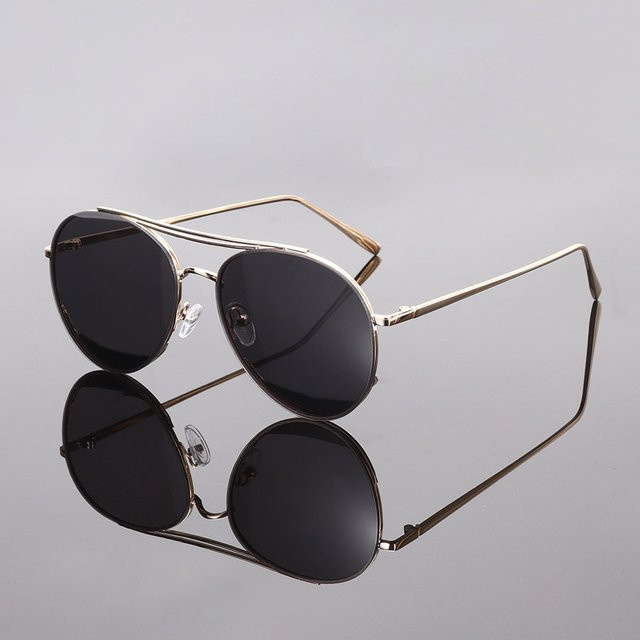Hindfield Aviator Sonnenbrille, Metall, Gold, Herren, Vollrand - Bild 1