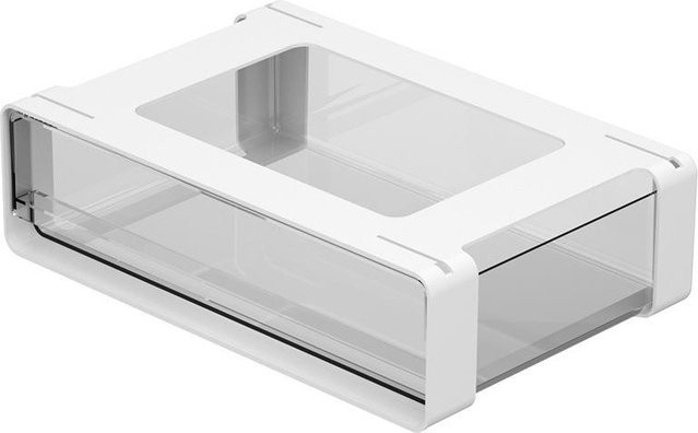 SEEQS Schubladen-Aufbewahrungsbox aus Kunststoff in Weiß zur versteckten Aufbewahrung unter dem Tisch für Schreibtisch, Kosmetik und Schreibwaren - Bild 1
