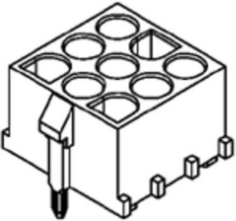 Molex Stiftgehäuse-Platine in Weiß mit 7 Polen und einem Rastermaß von 6,35 mm - Bild 1