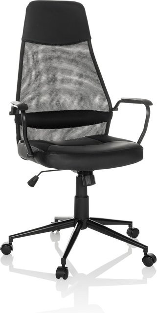 MyBuero Chefsessel MARCOZ Home Office Executive Chair in Schwarz mit Armlehnen aus Stoff und Netzstoff - Bild 1