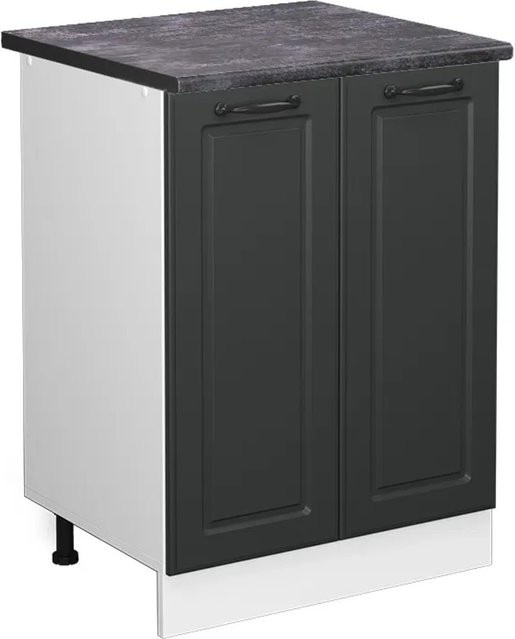 Vicco Küchenunterschrank R-Line Landhaus Stil Anthrazit und Weiß B/T/H: 60 x 60 x 81,6 cm - Bild 1