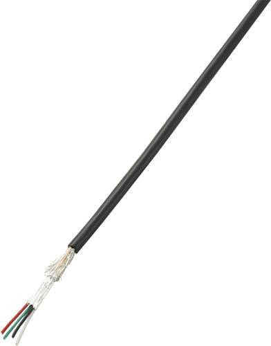 TRU Components USB-A Kabel Schwarz 10m 4 x 0.08mm² - Bild 1