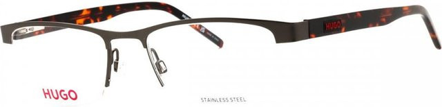 Hugo HG 1199 R81 Korrektionsbrille, Halbrand, rechteckig, Herren, silver black - Bild 1