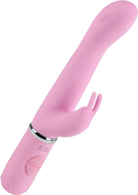 Schlanker Rabbit aus Silikon in Pink, Länge: 21 cm - Bild 1