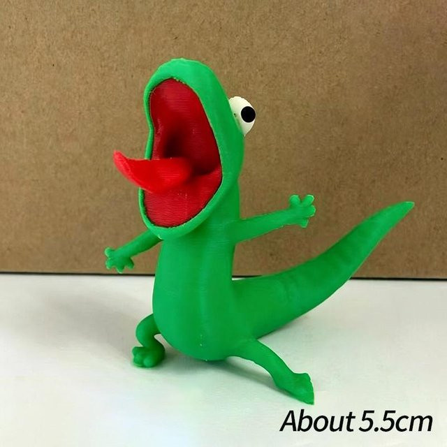 Grüne Echse Tom Figur, Puppe, Grün, Kunststoff - Bild 1