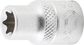 BGS Steckschlüssel-Einsatz E-Profil 6410, Antrieb Innenvierkant 3/8 Zoll, SW E10, Silber - Bild 1