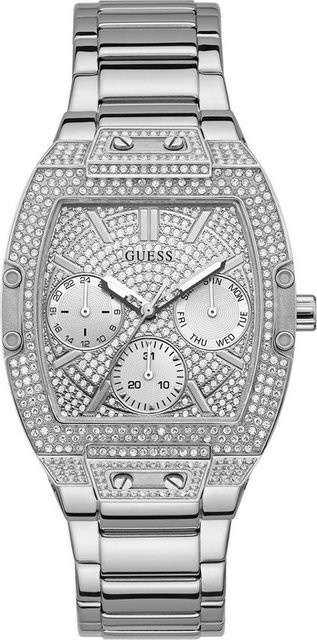 Guess Damenuhr, Quarz, Edelstahl, Silber, Diamantbesetzt, 38 mm - Bild 1