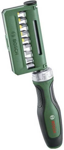 Bosch Bit-Ratschenschraubendreher-Set 19-teilig in Grün-Schwarz mit Bits aus Edelstahl - Bild 1