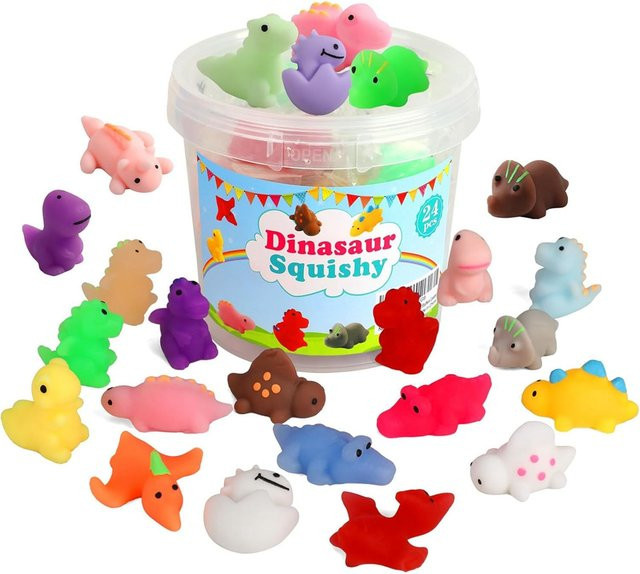 JK-ZMM Mochi Squishy Mini Dinosaurier Squishies, 24-teiliges Set - Bild 1