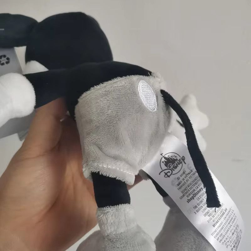 Bandai Disney Mickey Mouse, Plüschtier, Schwarz-Weiß, 25 cm - Bild 3