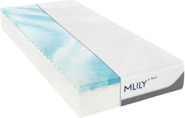 MLILY Royal Taschenfederkernmatratze mit Komfortschaumlagen, Weiß, B/T: 80 x 200 cm, Höhe: 25 cm - Bild 1