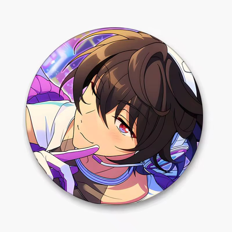 MINISO Brosche, Ritsu Sakuma Cartoon Stil, Emaille, Runde Pins - Bild 7
