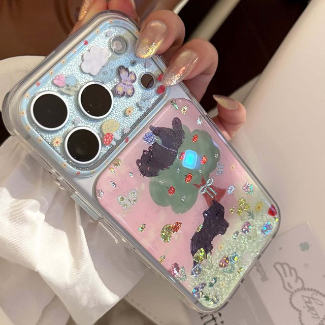 3D-vergoldete Handyhülle mit Schmetterlings-Schleifen-Design für Apple iPhone 13 bis iPhone 17 Pro Max in Gold und Multicolour - Bild 1