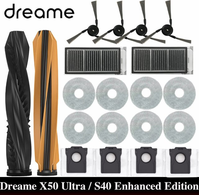 Dreame X50 Ultra und S40 Enhanced Edition Roboter-Staubsauger Zubehör-Set in Multicolour mit Hauptwalze, Seitenbürste, Hepa-Filter, Mopp und Staubbeutel - Bild 1