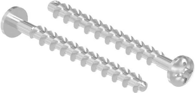 FeNau Spanplattenschraube aus Edelstahl V2A, Halbrundkopf mit Pozidriv-Antrieb, Farbe: Silber, Durchmesser: 4 mm, Länge: 50 mm - Bild 1