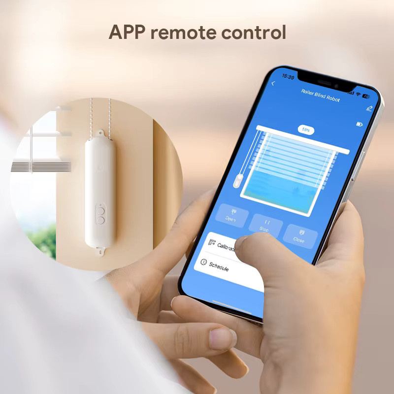 Tuya Rolladenroboter Automatischer Vorhangmotor mit Bluetooth-Fernbedienung in Weiß - Bild 2