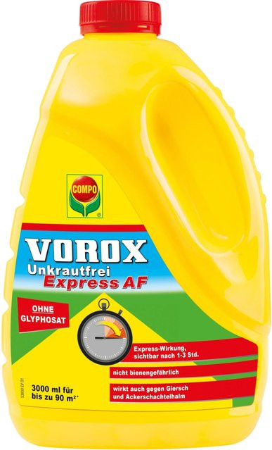 Vorox Unkrautfrei Express AF Unkrautvernichter für Obst- und Gemüsekulturen, Zierpflanzen, Gehölze und gärtnerisch genutzte Flächen, 3000 ml - Bild 1
