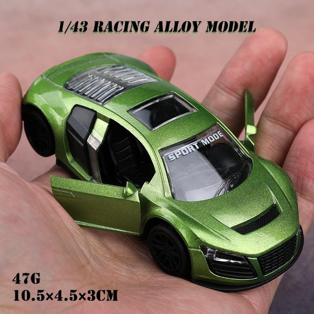 Linyi toy car R8 Rennwagen, 1:43, Metall, Rückziehbar, ab 3 Jahre - Bild 1