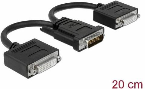 Delock DMS-59 auf 2x DVI Adapter 24+5pol. Schwarz 20 cm - Bild 1