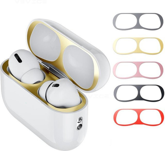 Apple Staubdichte Metall-Schutzfolie für AirPods Pro 2 und AirPods 3 Ladecase in Schwarz - Bild 1