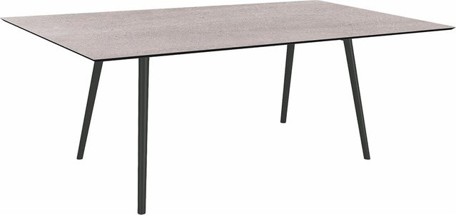 Stern Tisch Interno mit Silverstar 2.0 Stone light Tischplatte, Aluminium schwarz matt, B: 180 cm, T: 100 cm - Bild 1