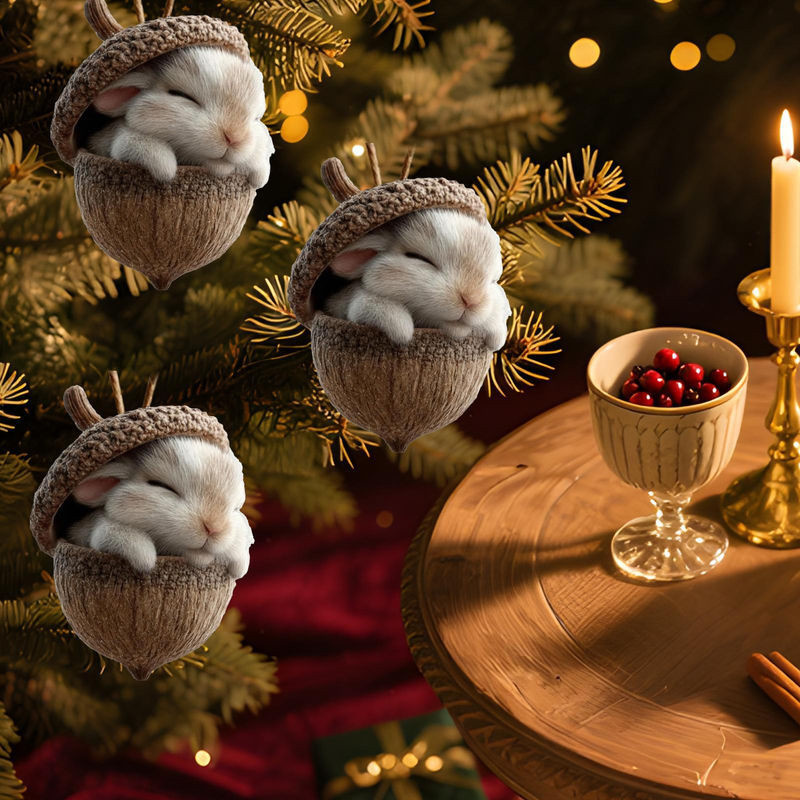 Fashnics Weihnachts-Hängeornament mit Tierfiguren aus Kunststoff, mehrfarbig - Bild 1