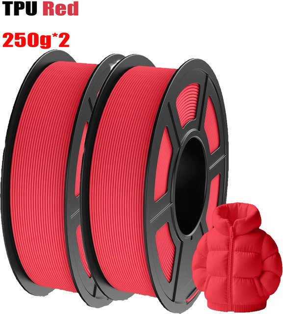 Filajoy3D TPU-Filament Rot 1,75mm Flexibles FDM 3D-Drucker-Filament mit Shore-Härte 95A - Bild 1