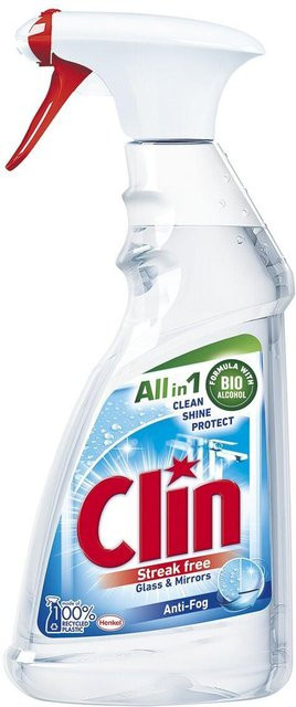 Clin Anti-Beschlag Flüssigspray zur Reinigung von Fenstern und Spiegeln, Weiß, 500 ml - Bild 1