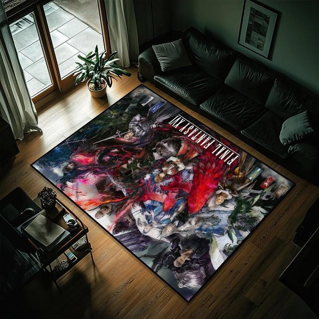Karpetti Bodenmatte Final Fantasy XVI Design in Grau, B/L: 40 x 120 cm - Bild 1