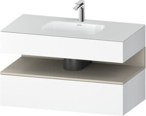 Duravit Einbauwaschtisch-Möbel-Set Qatego in Weiß, B/T/H: 100 x 55 x 60 cm - Bild 1
