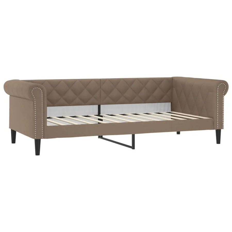 vidaXL Tagesbett in Cappuccino-Braun aus Kunstleder mit Polsterrahmen, B/T/H: 80 x 200 x 68 cm - Bild 2