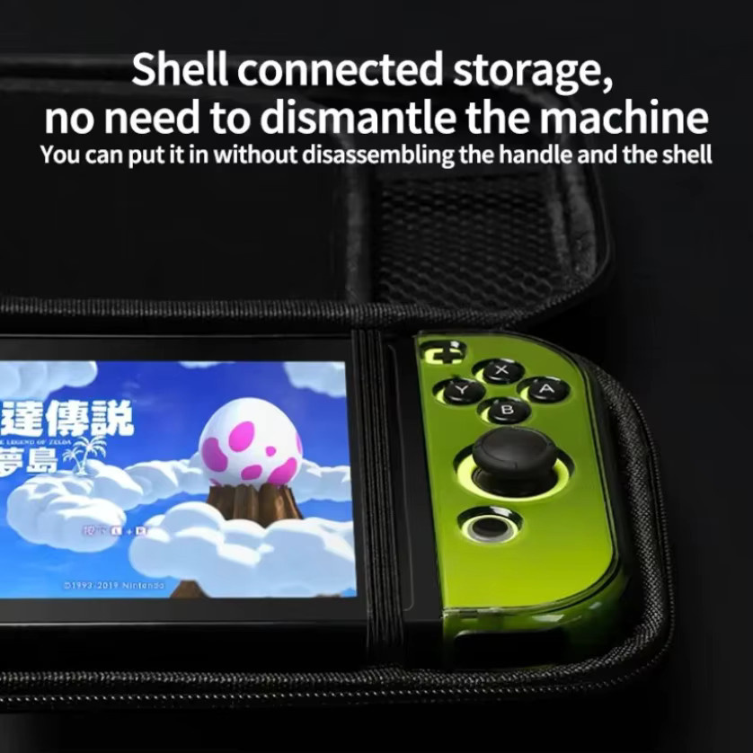 Nintendo Switch 2 Hartschalen-Tragetasche in Schwarz, kratzfeste und schützende Reisetasche mit Organizer-Funktion - Bild 2