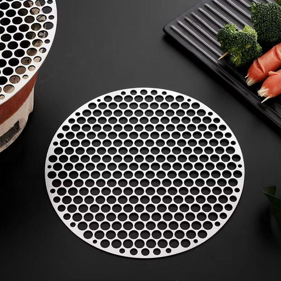 Jianyou BBQ-Gitterrost aus Edelstahl in Silber, Durchmesser: 22 cm - Bild 2